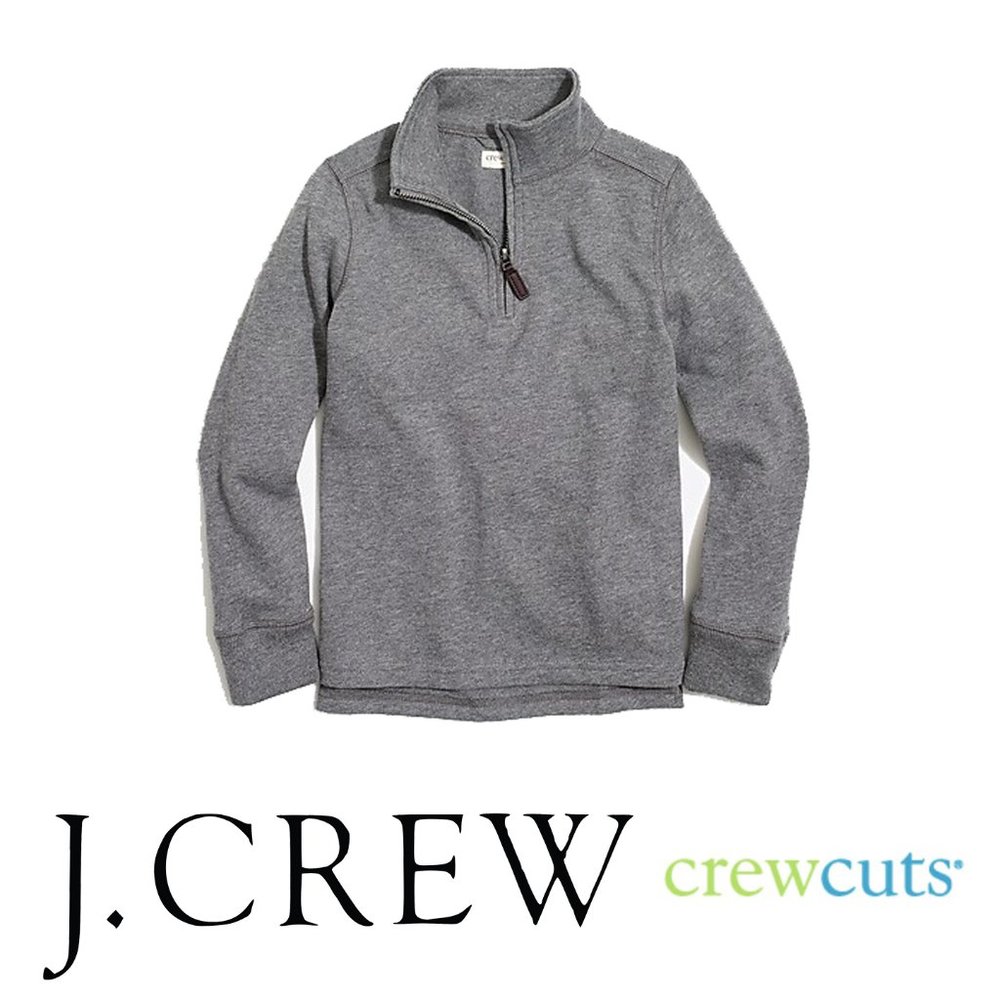 J. CREW Crewcuts Boys' half-zip popover sweater 3T